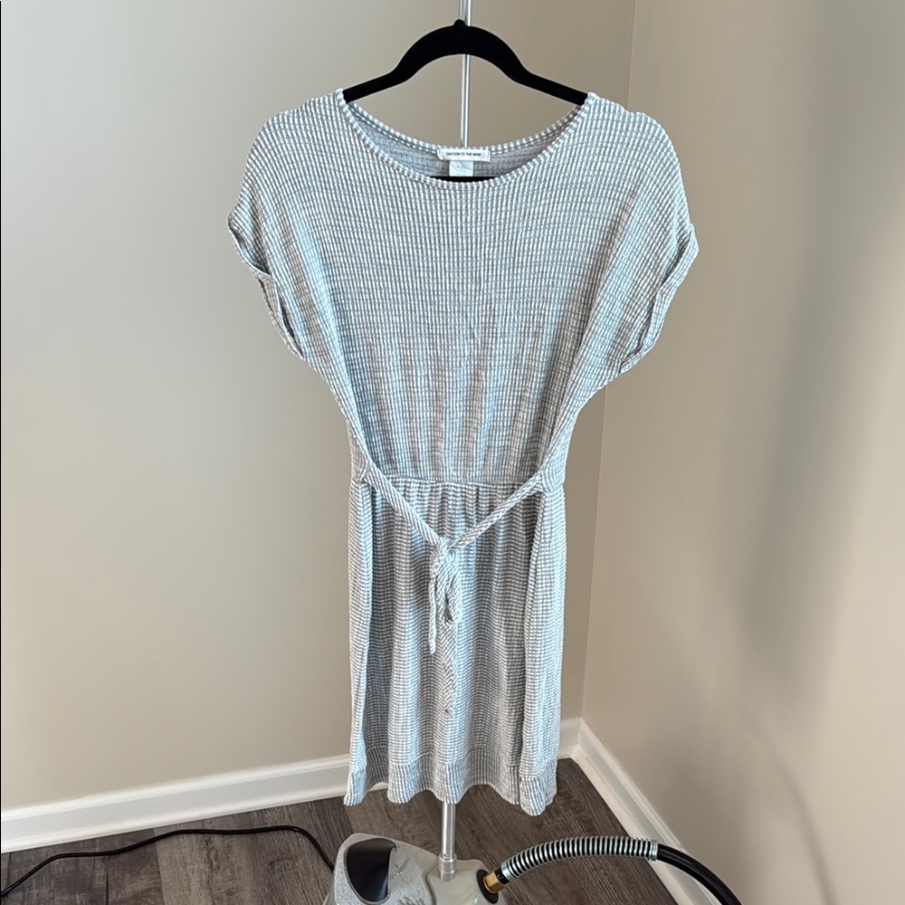 Caution To The Wind Black and White Midi Dress